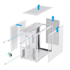 کیس گیم مکس -GAMEMAX Infinity White -بدون فن سفید و مشکی