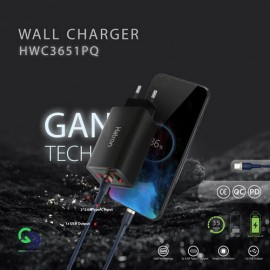 شارژر دیواری فست 65 وات هترون مدل HWC 3651 PQ 